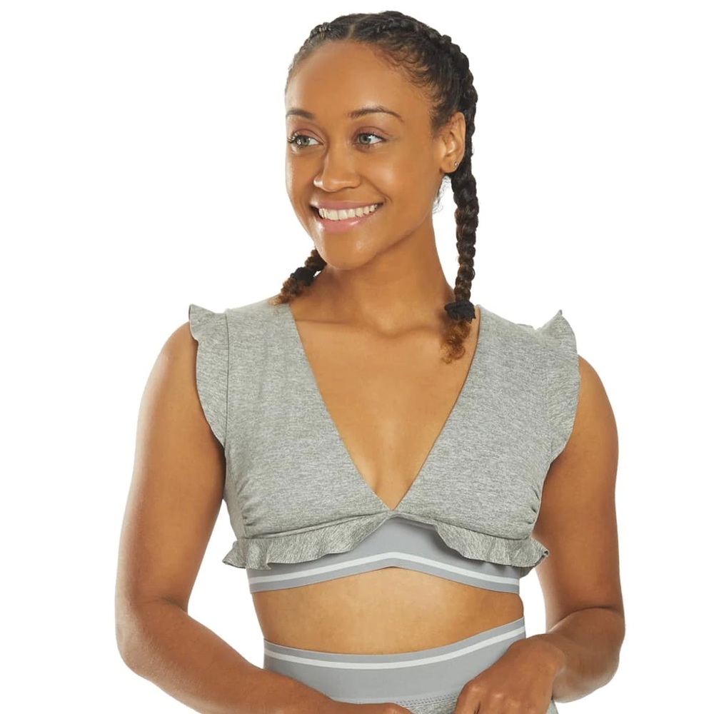 Free People Movement sanctuary ruffle sports bra